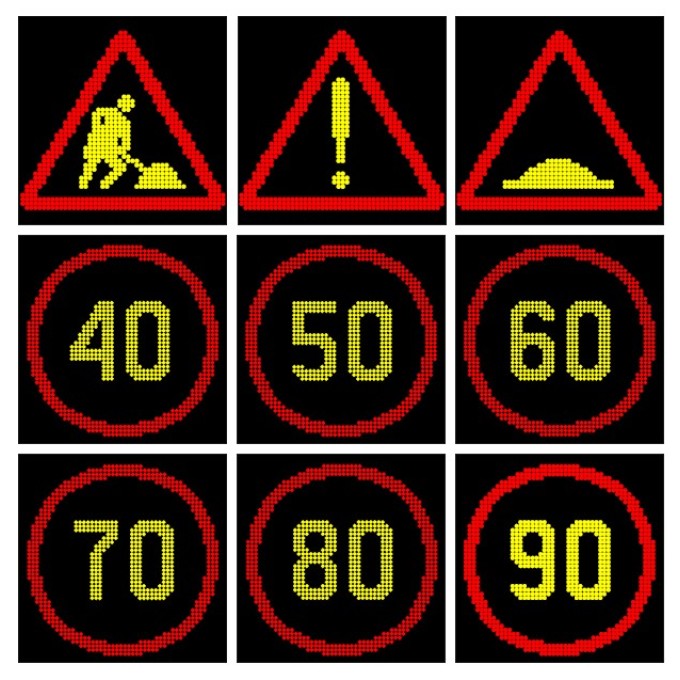 Panou PVM Clasa C 1200x1200 - Matrice LED Mesaje si indicatoare rutiere variabile 